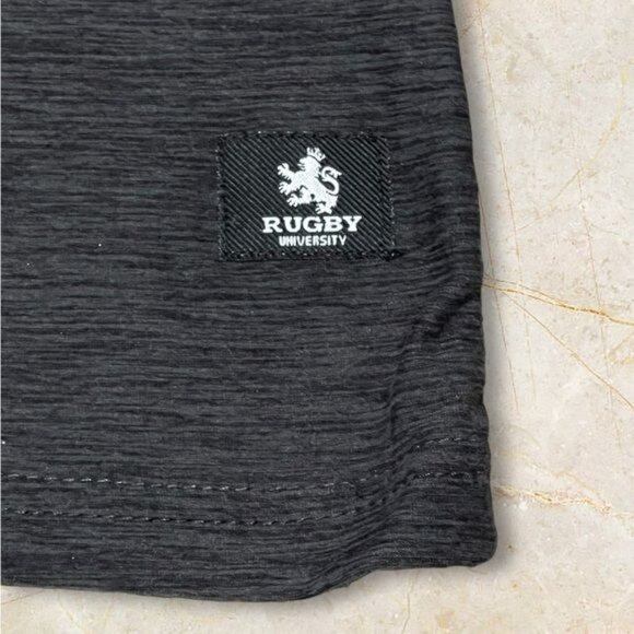 Rugby University Stretch Men’s Black Long Sleeve Hooded Size M - Picture 4 of 8